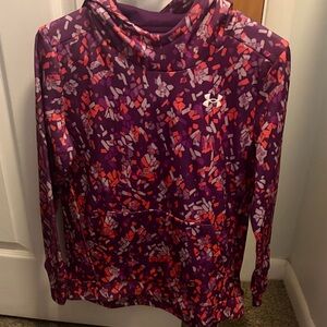 NWT Under Armour girls Multicolor Graphic Hoodie size large